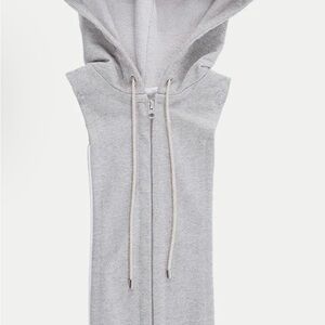 Veronica Beard Heather Gray Zip Hoodie
